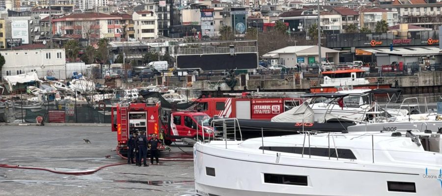 Pendik Marina’daki atık yağ depolama alanında çıkan yangın söndürüldü